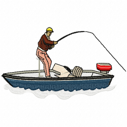 Fishing Embroidery Design 1 Fishing Embroidery Design 1